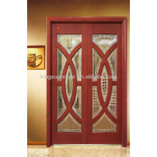 Hermosos diseños de puertas de madera Coposited con vidrio